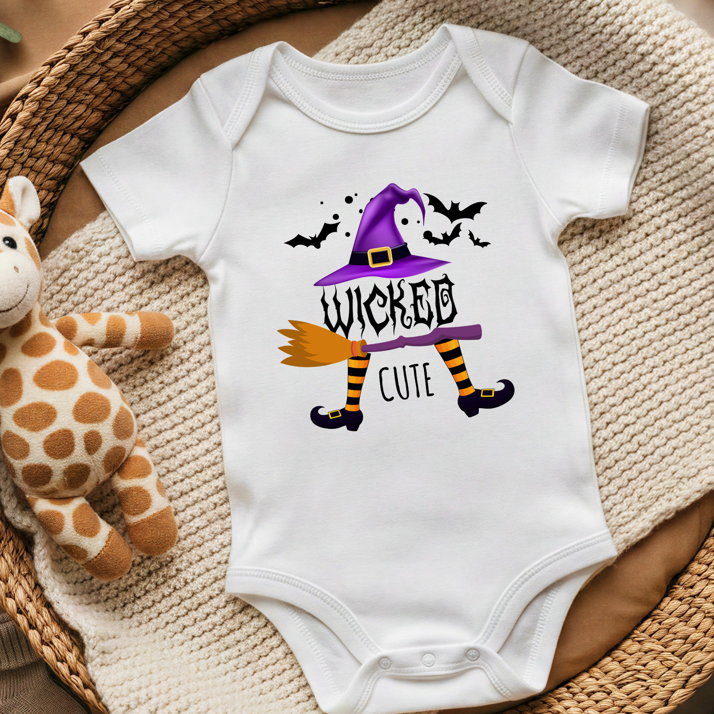 Wicked Cute Halloween Witch Baby Onesie