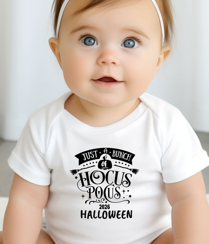 Just a Bunch of Hocus Pocus 2026 Halloween Baby One-Piece