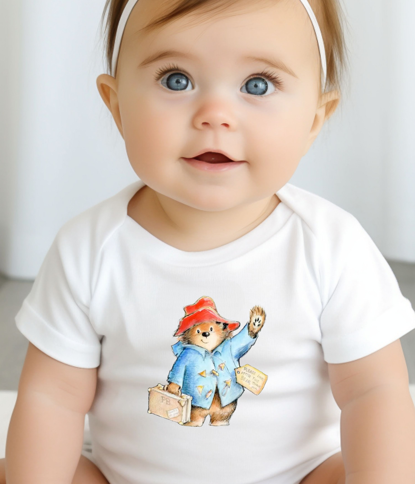 Paddington Bear Baby One_Piece – Classic Storybook Baby Outfit