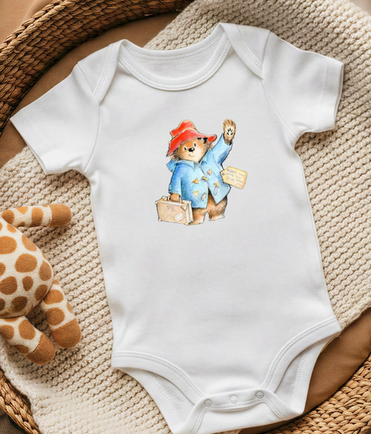 Paddington Bear Baby One_Piece – Classic Storybook Baby Outfit