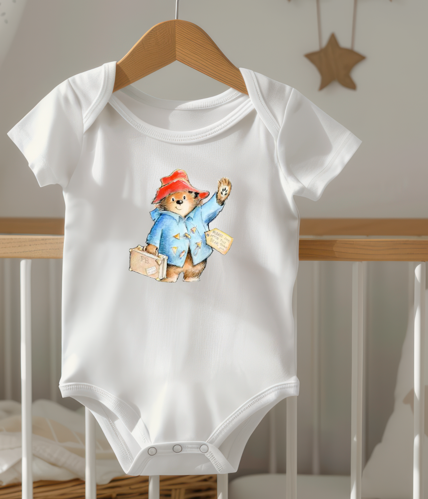 Paddington Bear Baby One_Piece – Classic Storybook Baby Outfit
