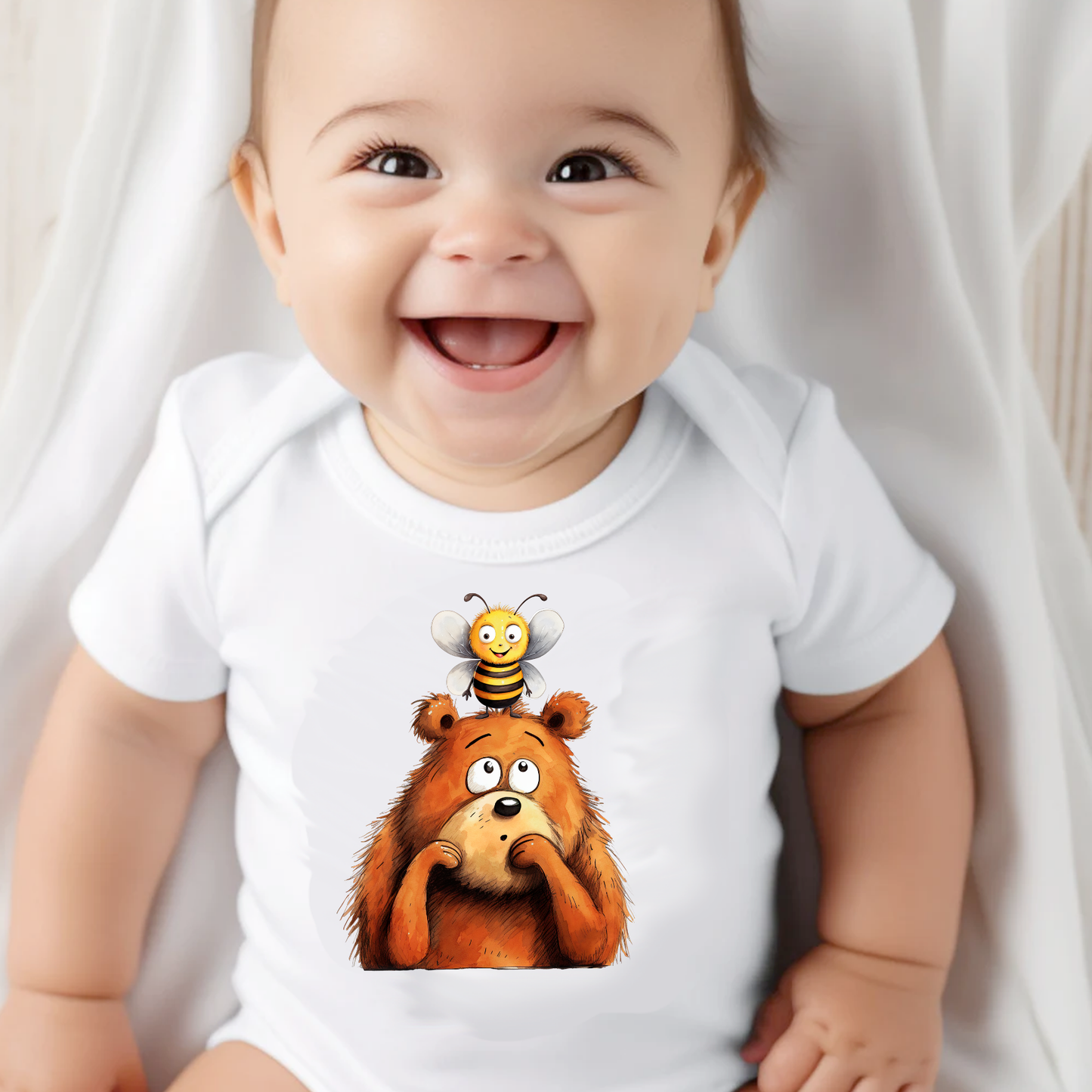 Bee & Bear Baby Onsie® – Adorable Woodland Animal Baby Outfit