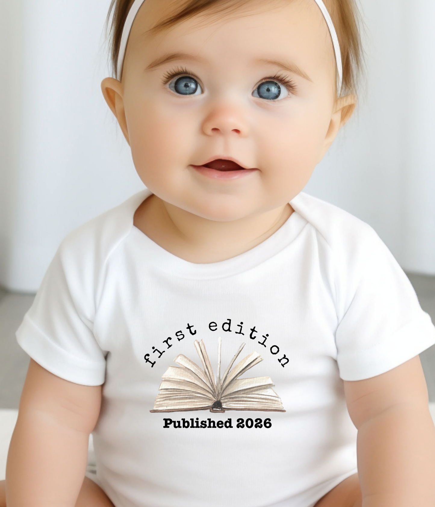 First Edition Published 2026 Baby One-Piece Bodysuit – Book Lover Baby Outfit