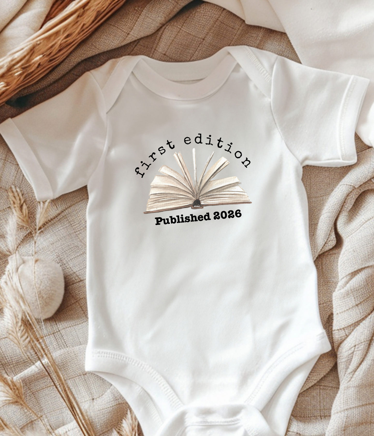 First Edition Published 2026 Baby One-Piece Bodysuit – Book Lover Baby Outfit