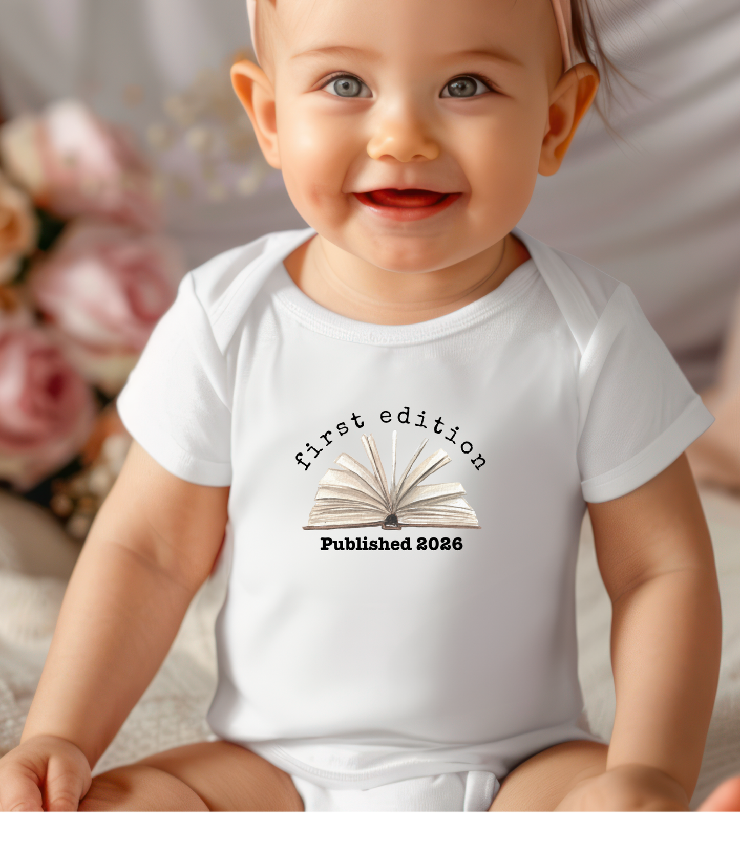 First Edition Published 2026 Baby One-Piece Bodysuit – Book Lover Baby Outfit