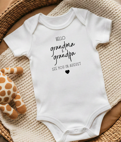 Personalized Date Baby Announcement Onsie® for  Grandparents