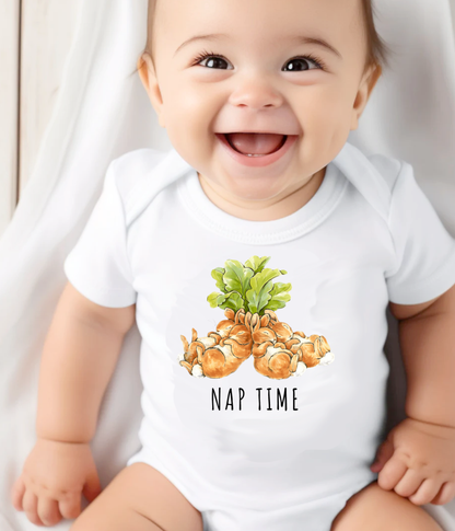 Funny Bunny Nap Time One-piece – Cute Sleeping Bunnies Baby Bodysuit, Baby Sleep Outfit, Neutral Baby Clothes, Newborn Gift