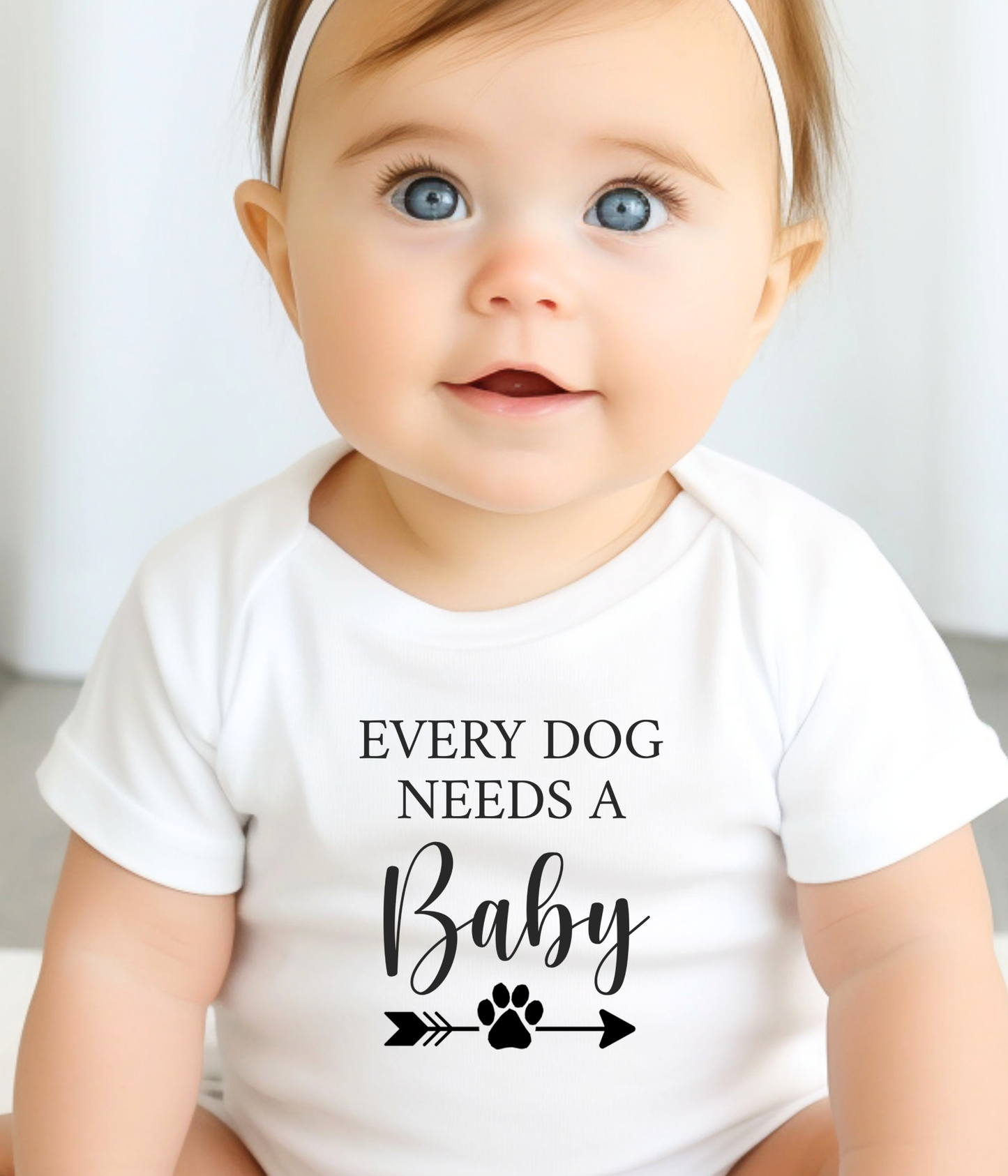 Funny Dog Lover Baby One-piece – “Every Dog Needs a Baby” Cute Baby Bodysuit, Pet Lover Baby Outfit, Newborn Gift Idea