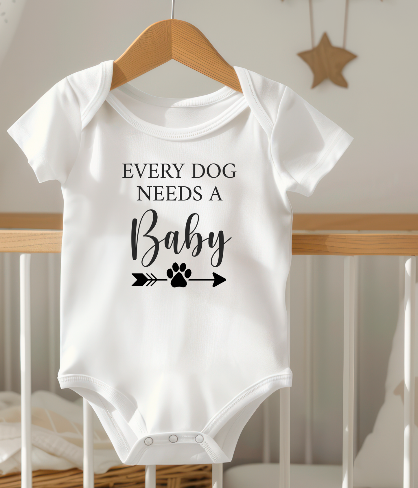 Funny Dog Lover Baby One-piece – “Every Dog Needs a Baby” Cute Baby Bodysuit, Pet Lover Baby Outfit, Newborn Gift Idea