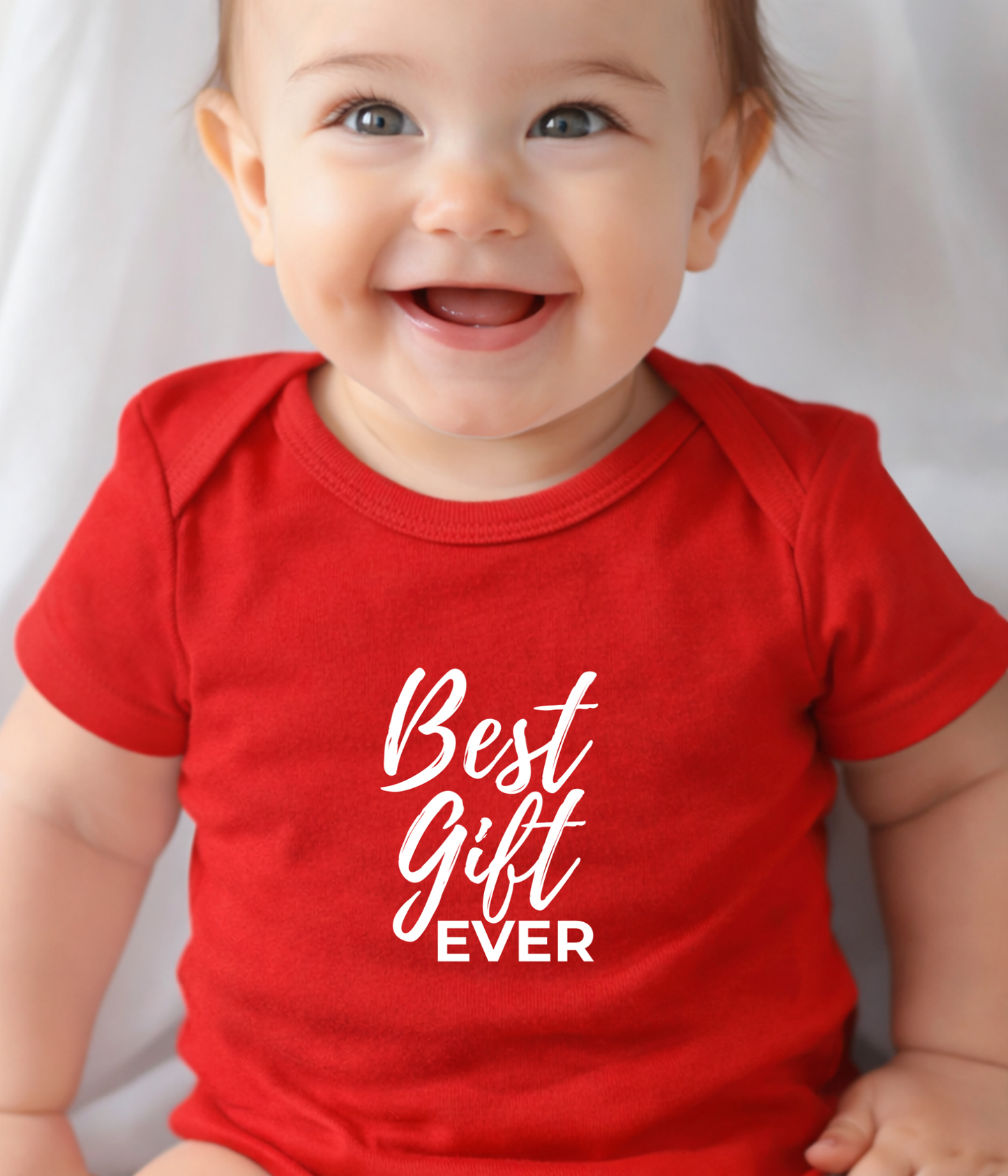 Best Gift Ever Baby One-piece – Cute Christmas Baby Outfit – Holiday Infant Bodysuit - Baby Shower & Christmas Gift Idea