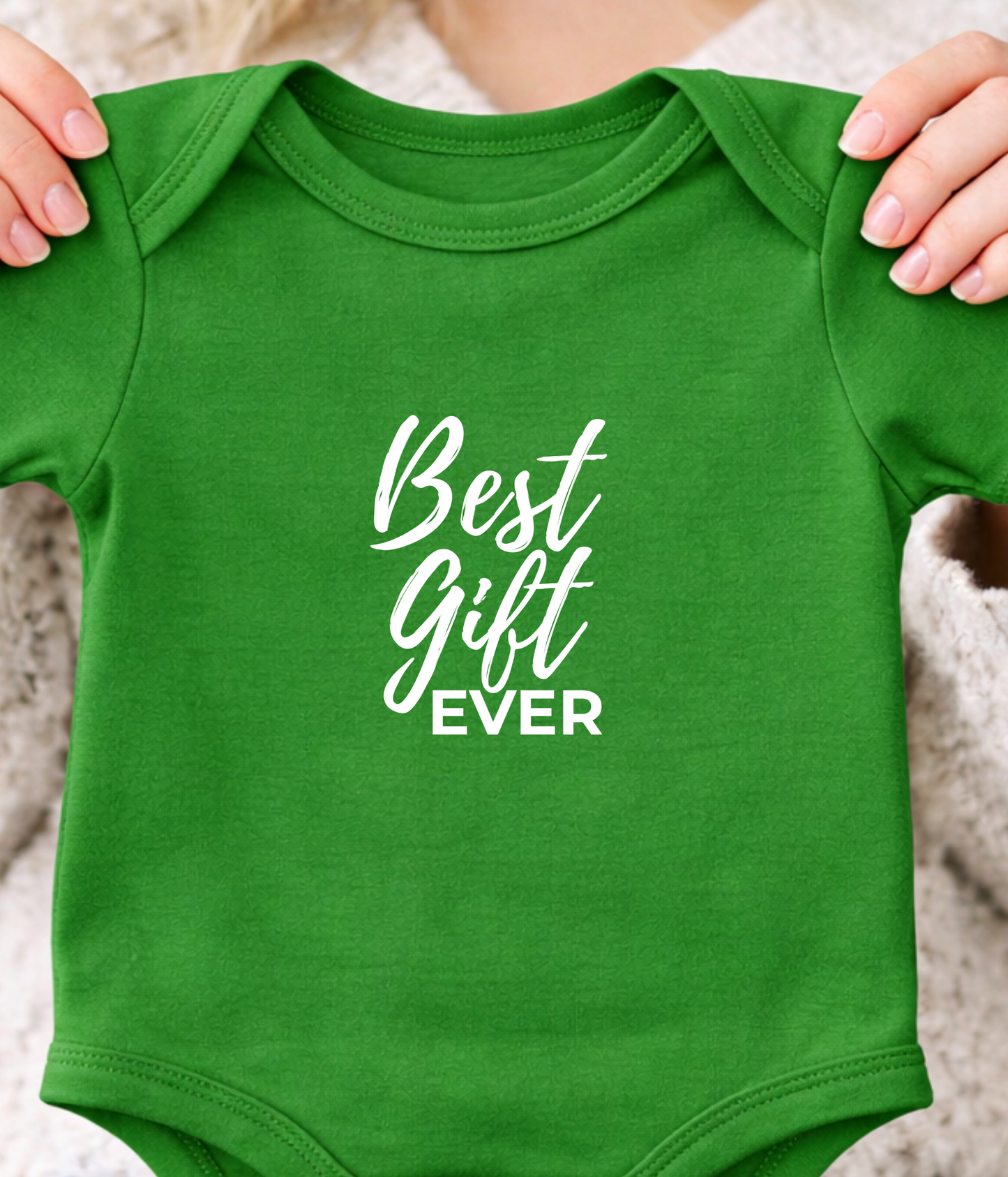 Best Gift Ever Baby One-piece – Cute Christmas Baby Outfit – Holiday Infant Bodysuit - Baby Shower & Christmas Gift Idea