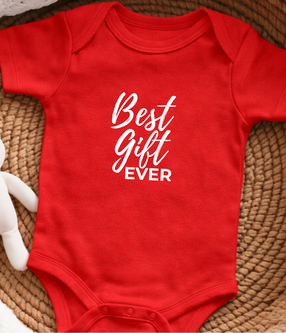 Best Gift Ever Baby One-piece – Cute Christmas Baby Outfit – Holiday Infant Bodysuit - Baby Shower & Christmas Gift Idea