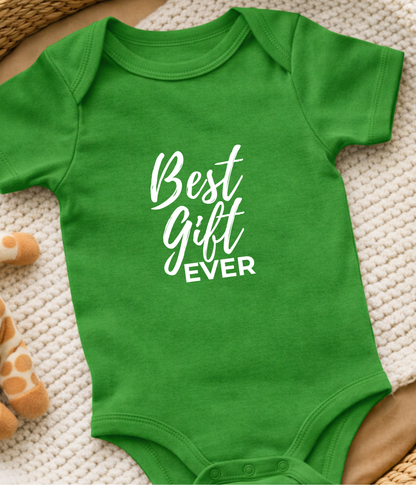 Best Gift Ever Baby One-piece – Cute Christmas Baby Outfit – Holiday Infant Bodysuit - Baby Shower & Christmas Gift Idea