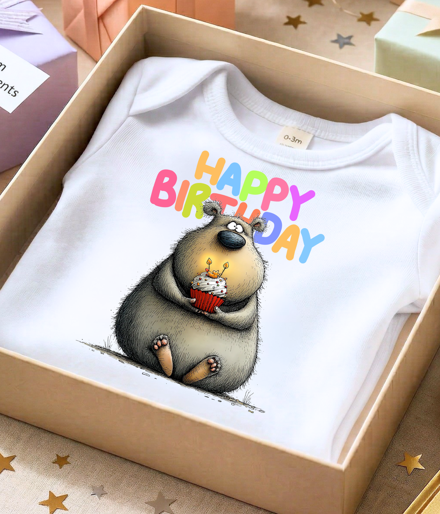 Happy Birthday Baby One-Piece Bodysuit – Cute Bear Birthday Outfit – Baby Birthday Bodysuit – First Birthday Outfit – Cake Smash Shirt