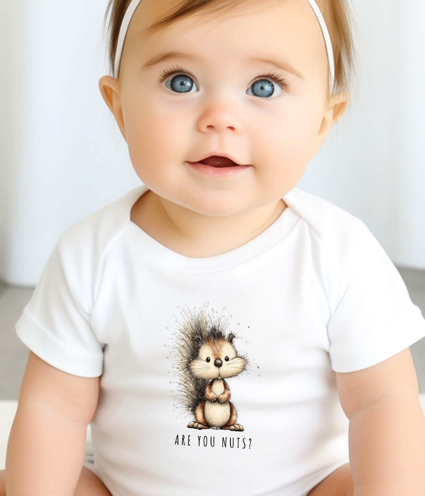 “Are You Nuts?” Baby Squirrel Outfit – Cute Animal Baby Bodysuit – Unisex Infant Outfit – Baby Shower Gift Idea