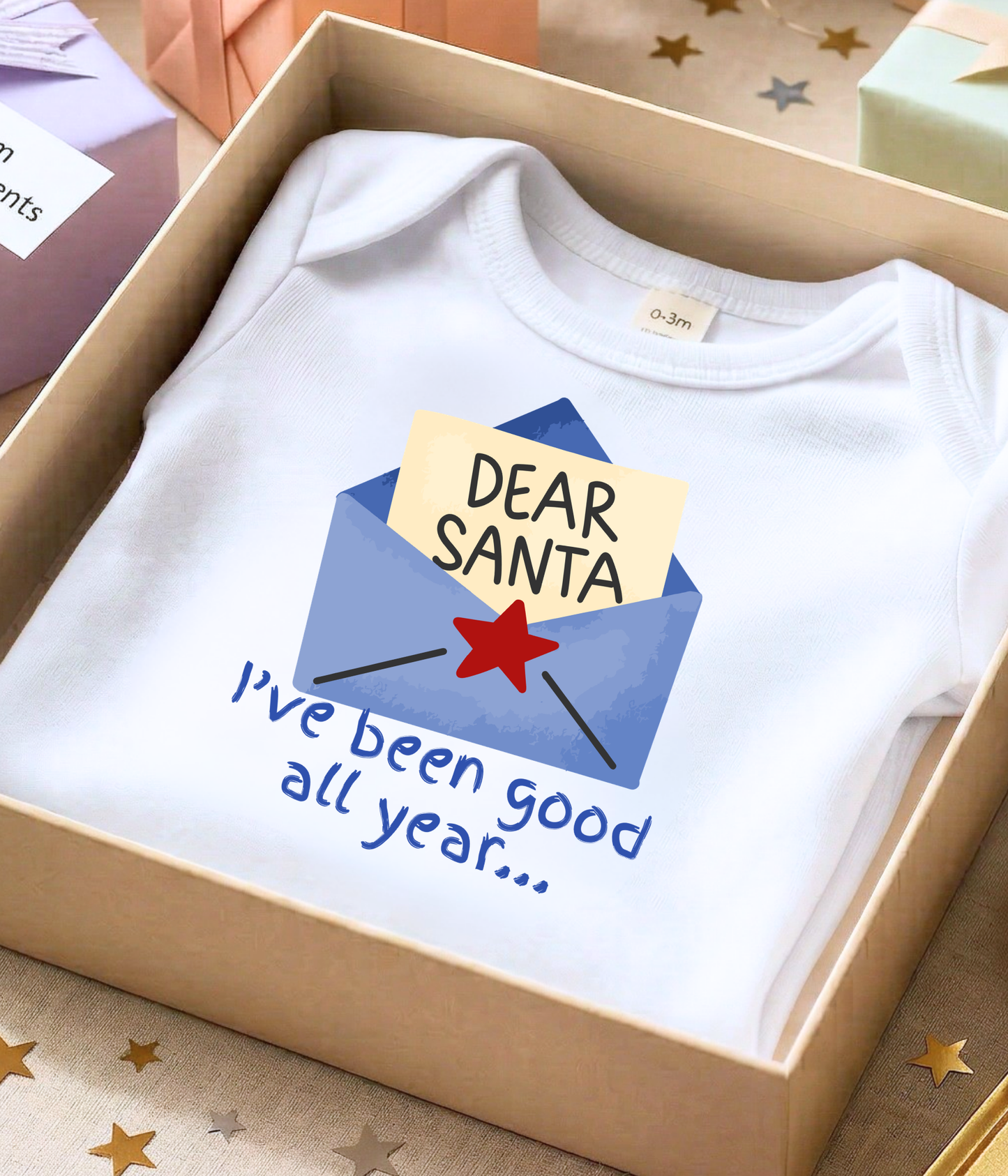 Dear Santa Baby One-Piece Bodysuit – I’ve Been Good All Year Bodysuit – Funny Christmas Baby Outfit –  Baby’s First Christmas Gift