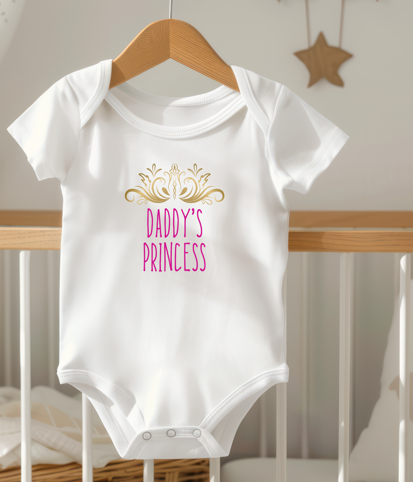 Daddy’s Princess Baby One-piece Bodysuit– Cute Princess Baby Girl Outfit – Newborn Gift – Baby Shower Gift