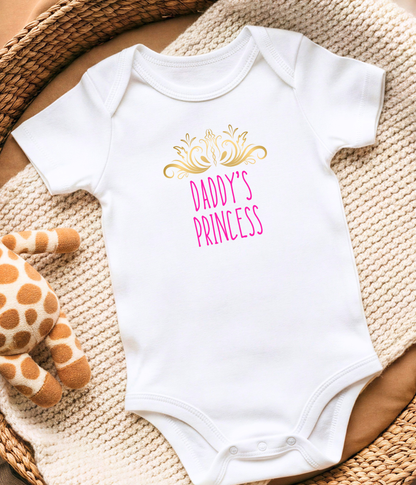 Daddy’s Princess Baby One-piece Bodysuit– Cute Princess Baby Girl Outfit – Newborn Gift – Baby Shower Gift