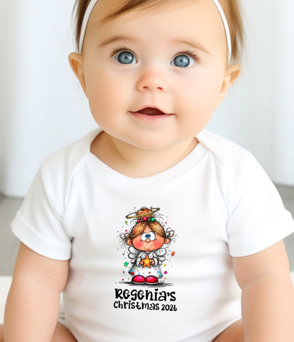 Personalized Christmas Baby Outfit – Custom Name Angel Holiday Gift 2026