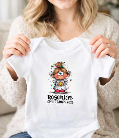 Personalized Christmas Baby Outfit – Custom Name Angel Holiday Gift 2026