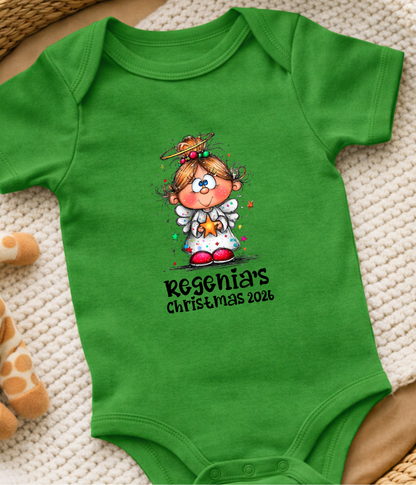 Personalized Christmas Baby Outfit – Custom Name Angel Holiday Gift 2026