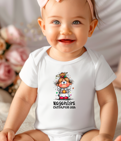 Personalized Christmas Baby Outfit – Custom Name Angel Holiday Gift 2026