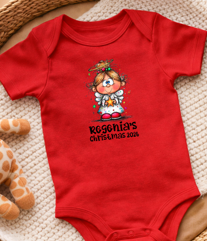 Personalized Christmas Baby Outfit – Custom Name Angel Holiday Gift 2026