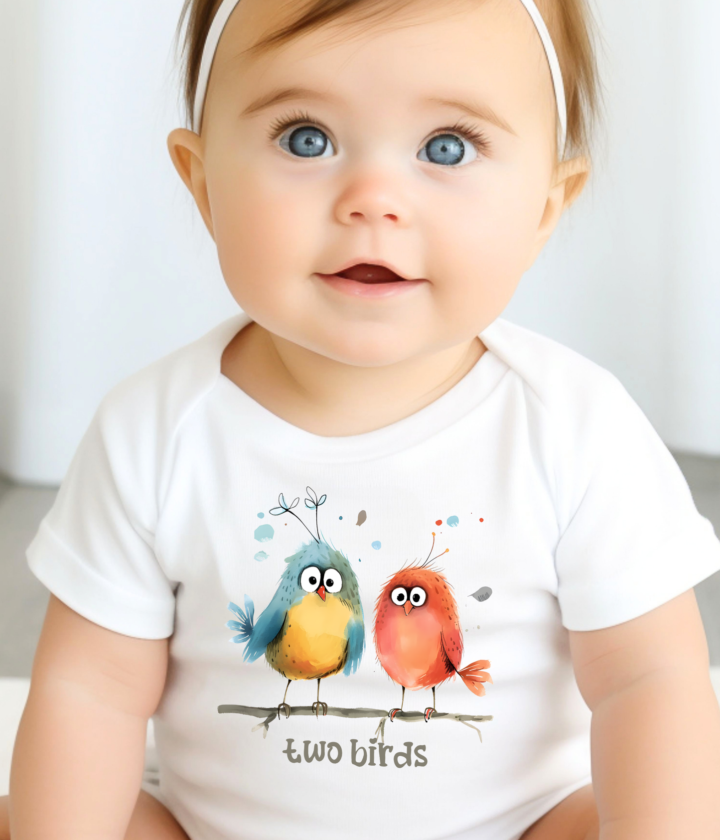 Two Birds Baby Bodysuit – Adorable Counting Outfit for Early Learning & Play