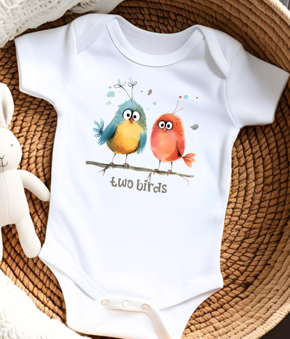 Two Birds Baby Bodysuit – Adorable Counting Outfit for Early Learning & Play
