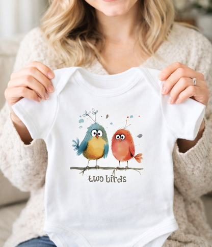 Two Birds Baby Bodysuit – Adorable Counting Outfit for Early Learning & Play