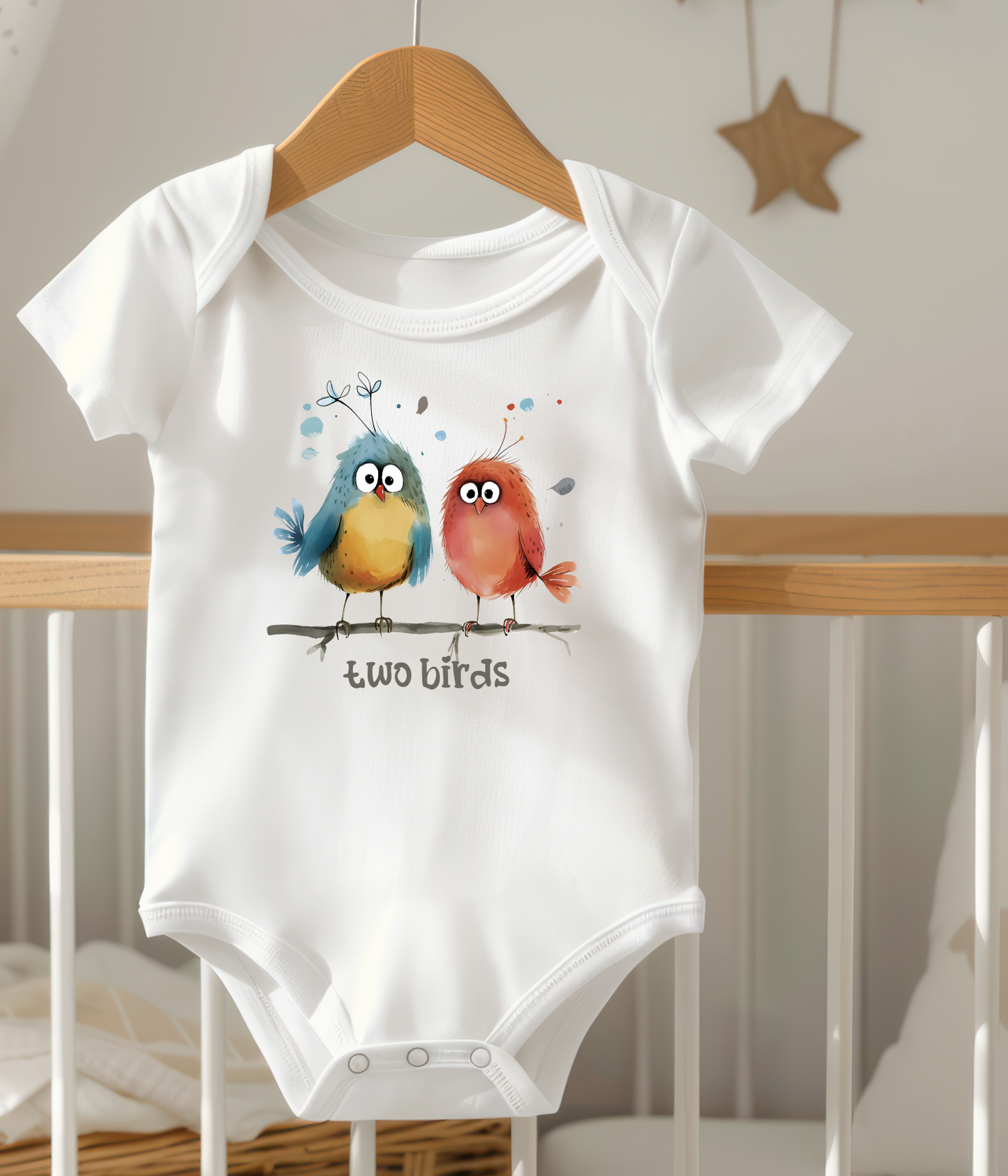 Two Birds Baby Bodysuit – Adorable Counting Outfit for Early Learning & Play