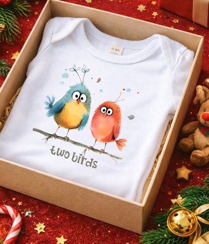 Two Birds Baby Bodysuit – Adorable Counting Outfit for Early Learning & Play
