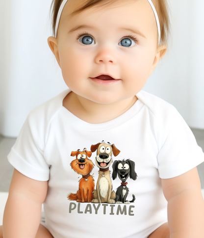 Playtime Baby Bodysuit – Cute Dog Lover Baby Outfit, Fun Puppy Baby Clothes
