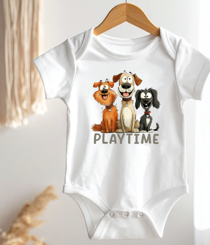 Playtime Baby Bodysuit – Cute Dog Lover Baby Outfit, Fun Puppy Baby Clothes