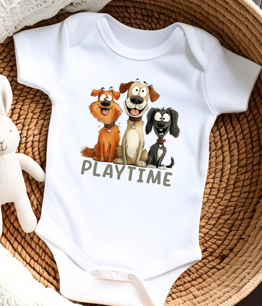 Playtime Baby Bodysuit – Cute Dog Lover Baby Outfit, Fun Puppy Baby Clothes