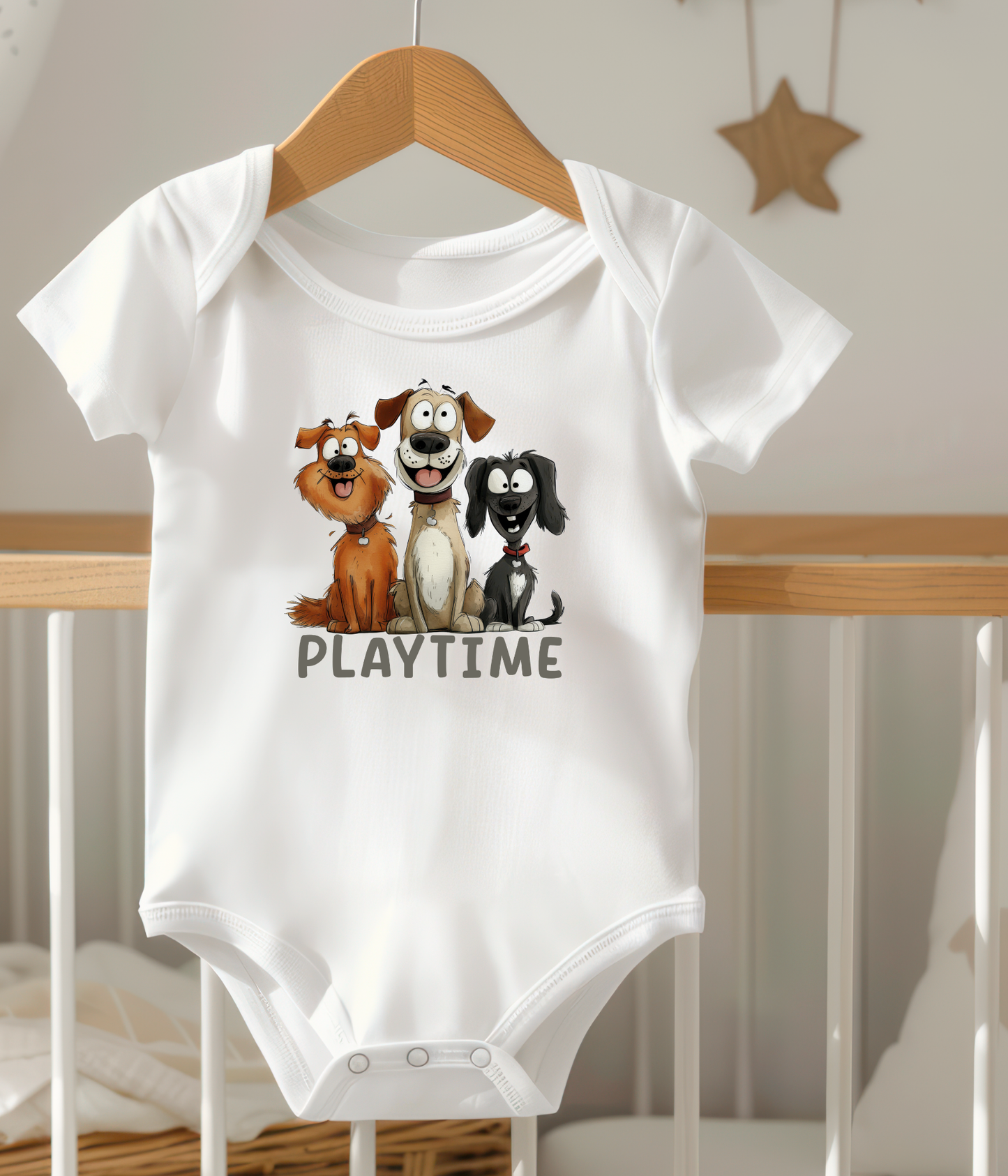 Playtime Baby Bodysuit – Cute Dog Lover Baby Outfit, Fun Puppy Baby Clothes