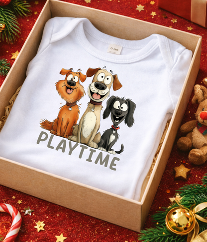 Playtime Baby Bodysuit – Cute Dog Lover Baby Outfit, Fun Puppy Baby Clothes
