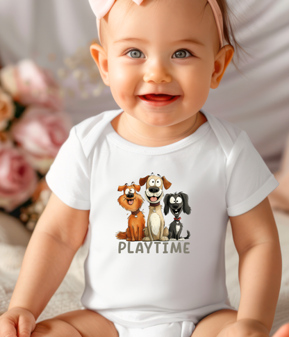 Playtime Baby Bodysuit – Cute Dog Lover Baby Outfit, Fun Puppy Baby Clothes