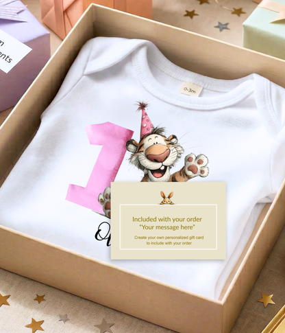 1st Birthday Pink Number Baby Bodysuit – "One" Gift Outfit