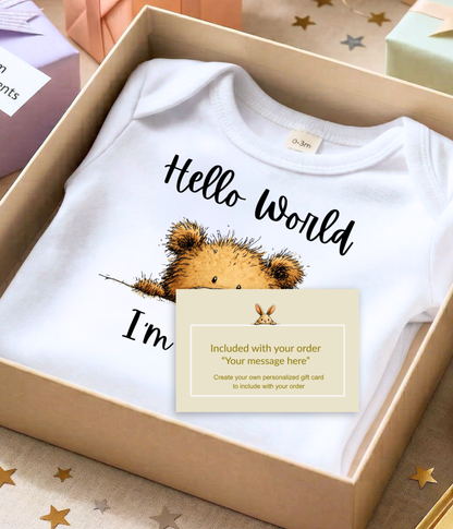 Hello World I’m [Name] – Personalized Newborn Baby Outfit | Custom Baby Announcement Outfit | Coming Home Outfit | Baby Shower Gift