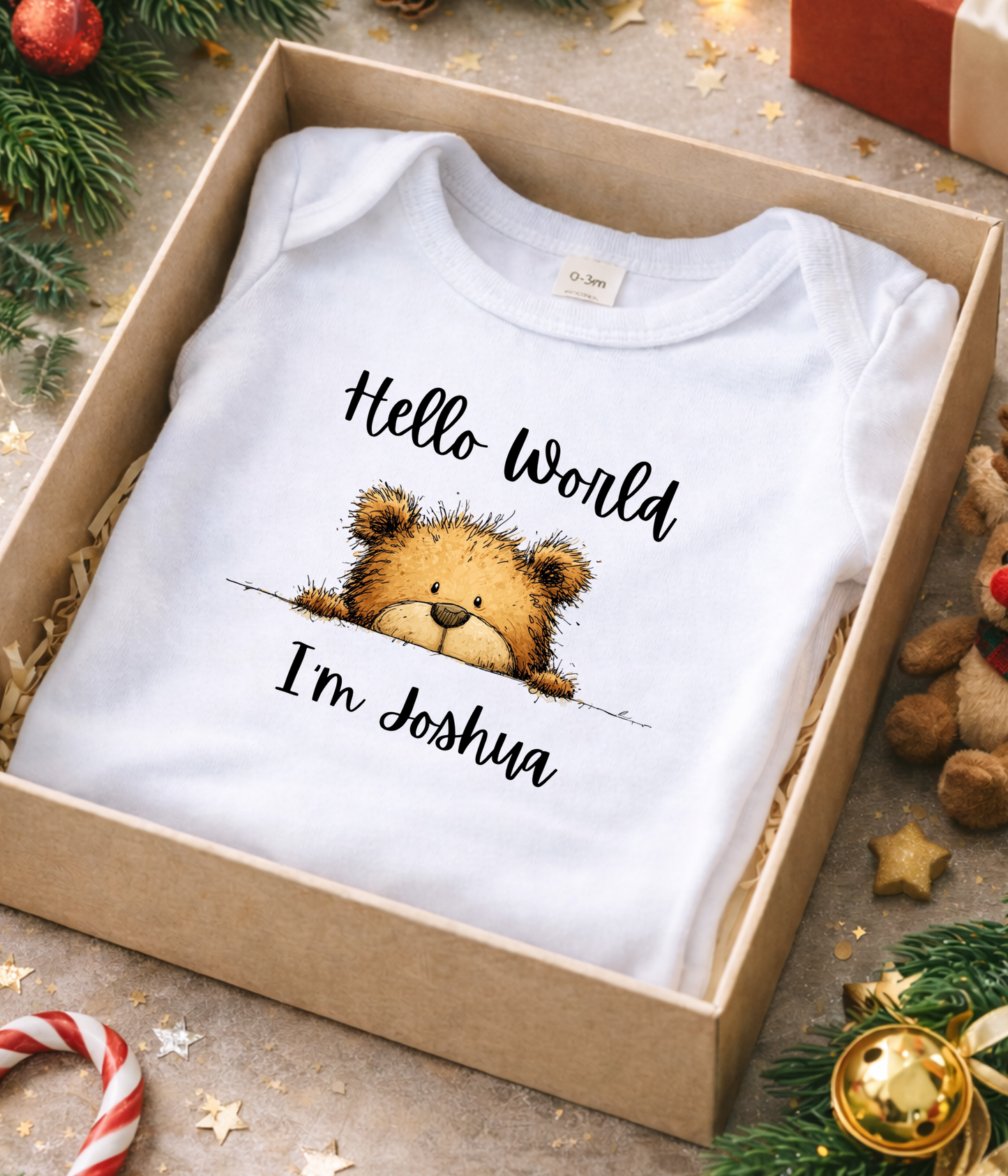 Hello World I’m [Name] – Personalized Newborn Baby Outfit | Custom Baby Announcement Outfit | Coming Home Outfit | Baby Shower Gift