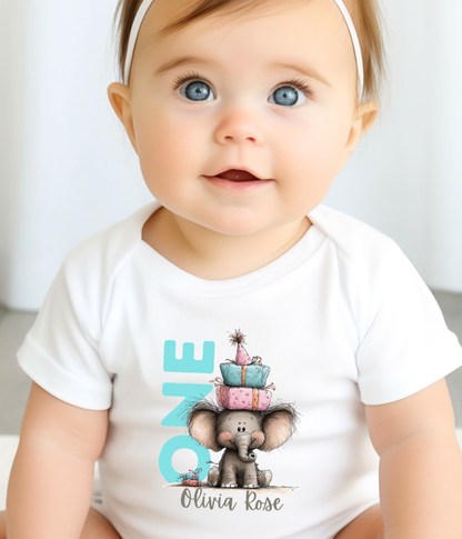 One Birthday Outfit – Personalized First Birthday Baby Outfit | Custom Name 1st Birthday Outfit | Baby Girl Birthday Outfit | Smash Cake Outfit