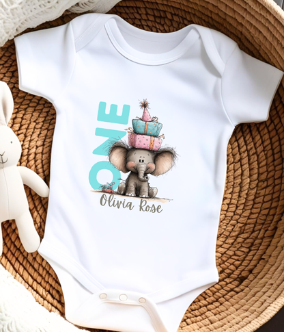 One Birthday Outfit – Personalized First Birthday Baby Outfit | Custom Name 1st Birthday Outfit | Baby Girl Birthday Outfit | Smash Cake Outfit