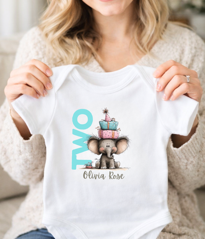 Two Birthday Outfit – Personalized 2nd Birthday Baby Outfit | Custom Name Toddler Birthday Outfit | Baby Girl 2nd Birthday | Cake Smash Outfit
