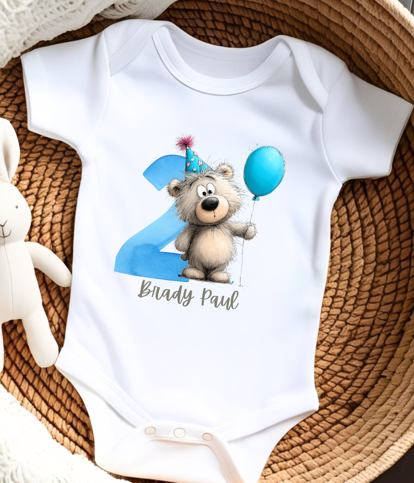 2nd Birthday Outfit – Personalized Second Birthday Baby Outfit | Custom Name Toddler Birthday Outfit | 2 Year Old Birthday Shirt | Cake Smash Outfit