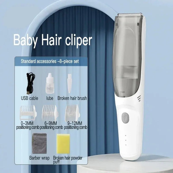 Self-absorbing Electric Hair Clipper for Babies & Adults – Waterproof, Quiet, Ideal for Family Grooming!