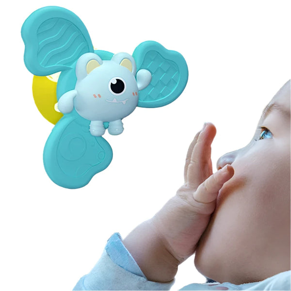 Cartoon Suction Cup Spinner Rattle Educational Bath Toy