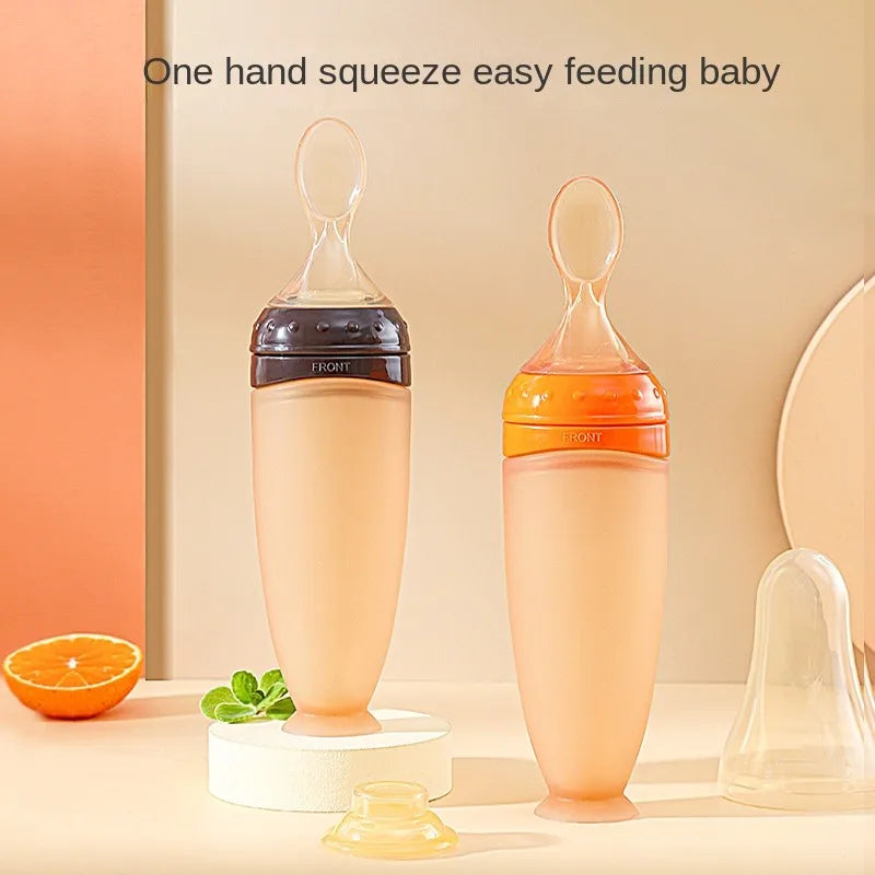 Silicone Baby Squeeze Spoon & Food Feeder