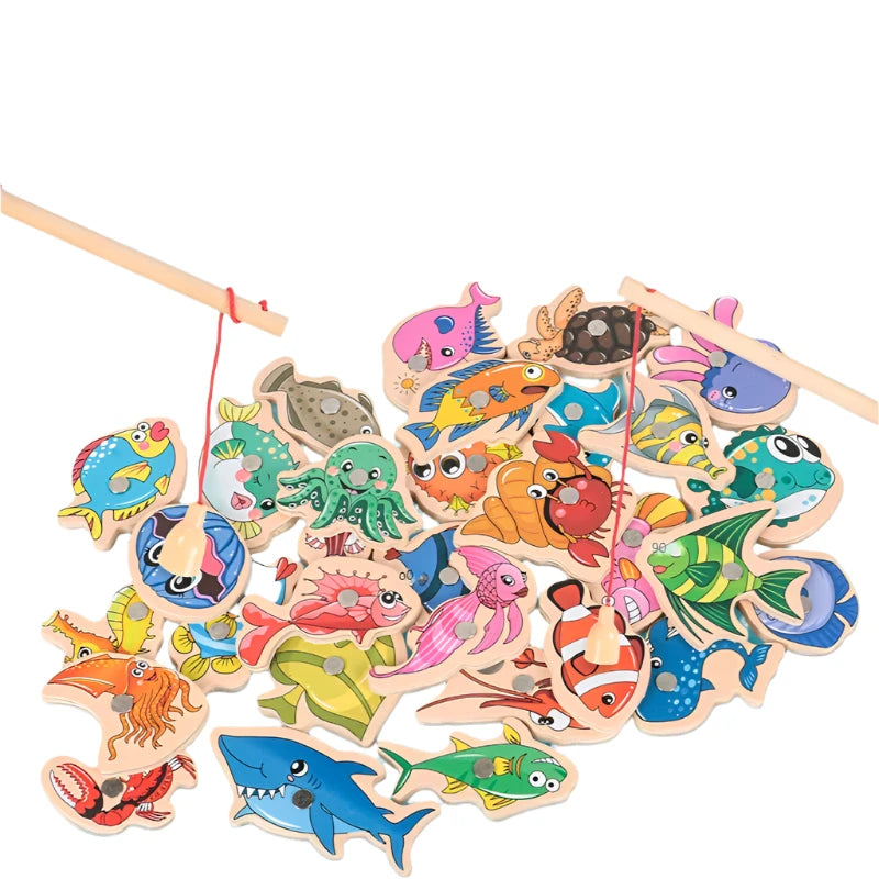 Wooden Magnetic Fishing Game.