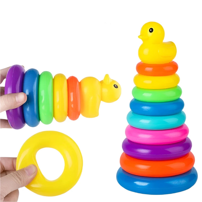 Montessori Rainbow Stacking Tower.